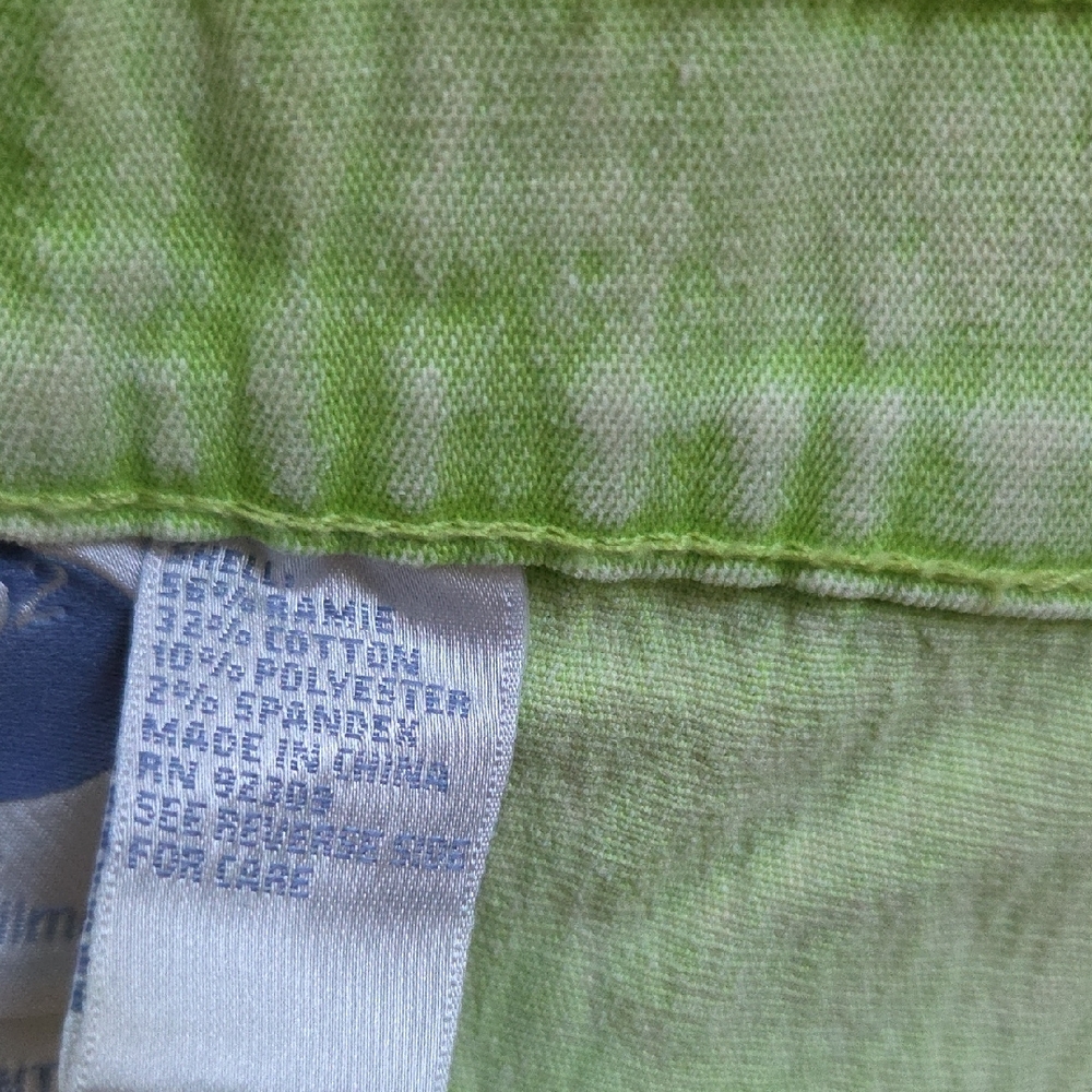 Diane Gilman Light Green Fabric Jeans With Decoration. - Picture 6 of 8